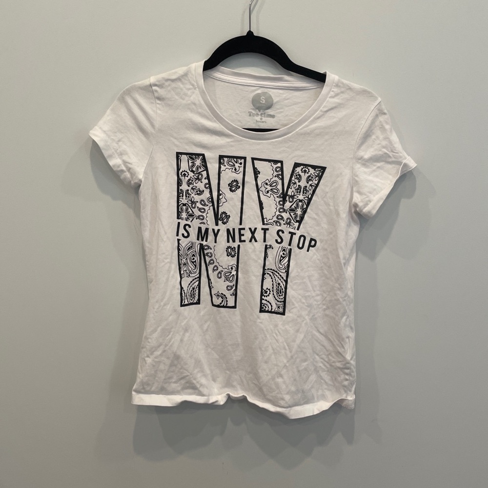 Bossini Tee Time White "NY IS MY NEXT STOP" Tee